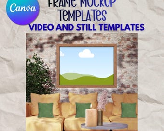 Paquete de maquetas de marcos de Canva / Plantillas de video y fotos (descarga digital)