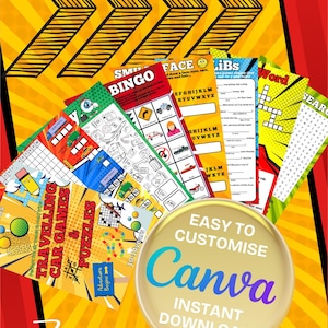 Kids Road Trip Games, Travel Activities, Road Trip Games Bundle, Kids Travel Games, Kids Car Activities, Family Road Trip Games