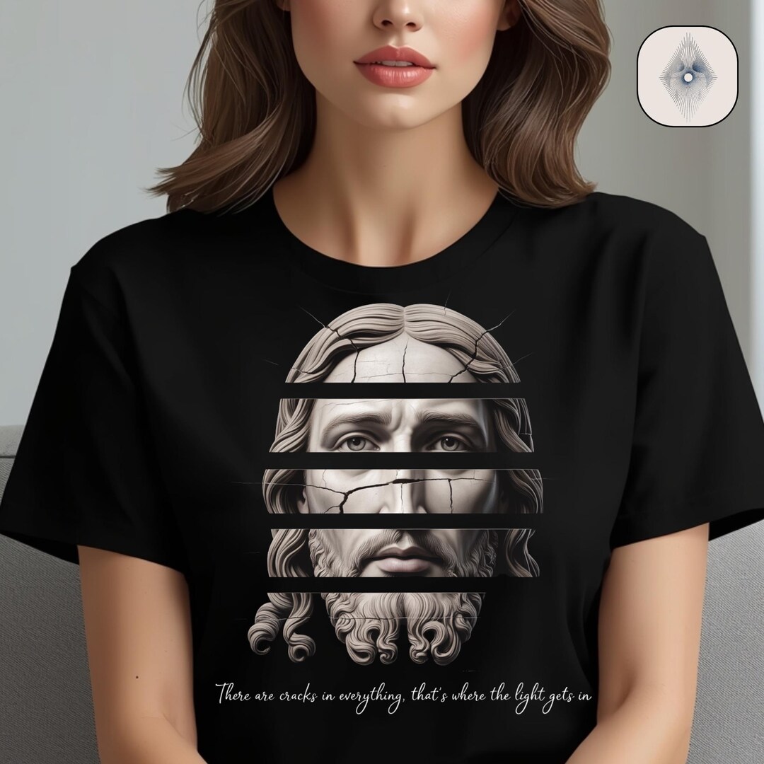 Cracked Jesus Portrait PNG, Christian Faith Quote Design, There Are ...