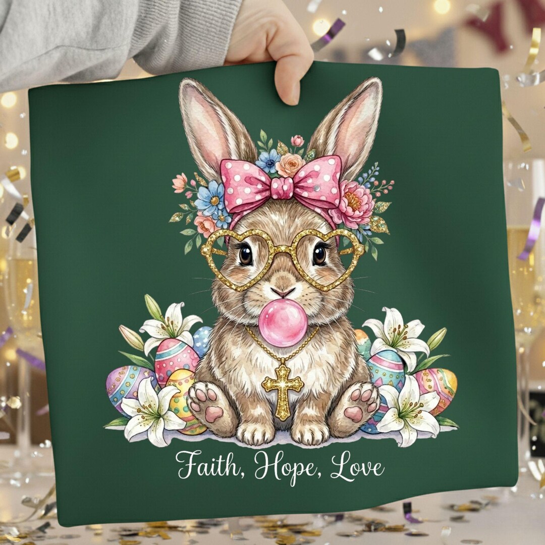 Faith The Rabbit Faith Hope Love Png, Religious Easter Bunny, Watercolor Rabbit With ...