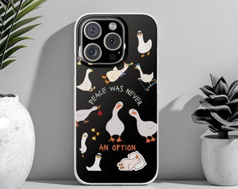 Silly goose phone case with funny meme quote, got too silly collage phone case, cute meme cell phone case, phone cover gag gift for friend