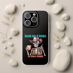 Hilarious phone case with skeleton meme, cute phone cover design with friendship meme, funny iphone case as a joke present for friend