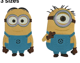 Minions Embroidery Design, Minion Embroidery, Minion Triple Embroidery, Character Embroidery, despicable me embroidery, Machine Embroidery