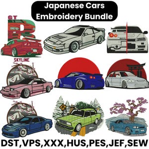 車の刺繍デザイン、クラシックカーの刺繍、日本の車の刺繍、象徴的な車の刺繍、車のパーカー、機械刺繍デザイン