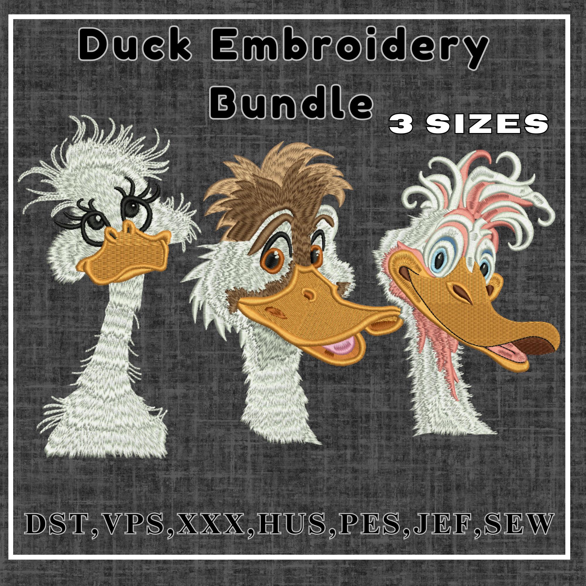 Funny Flamingo & Duck Doorstops, 7 step gradient of duck egg turquoise,  Woodpecker, Flamingo, Goldfinch, Hoopoe, Duck, Seagull Embroidery