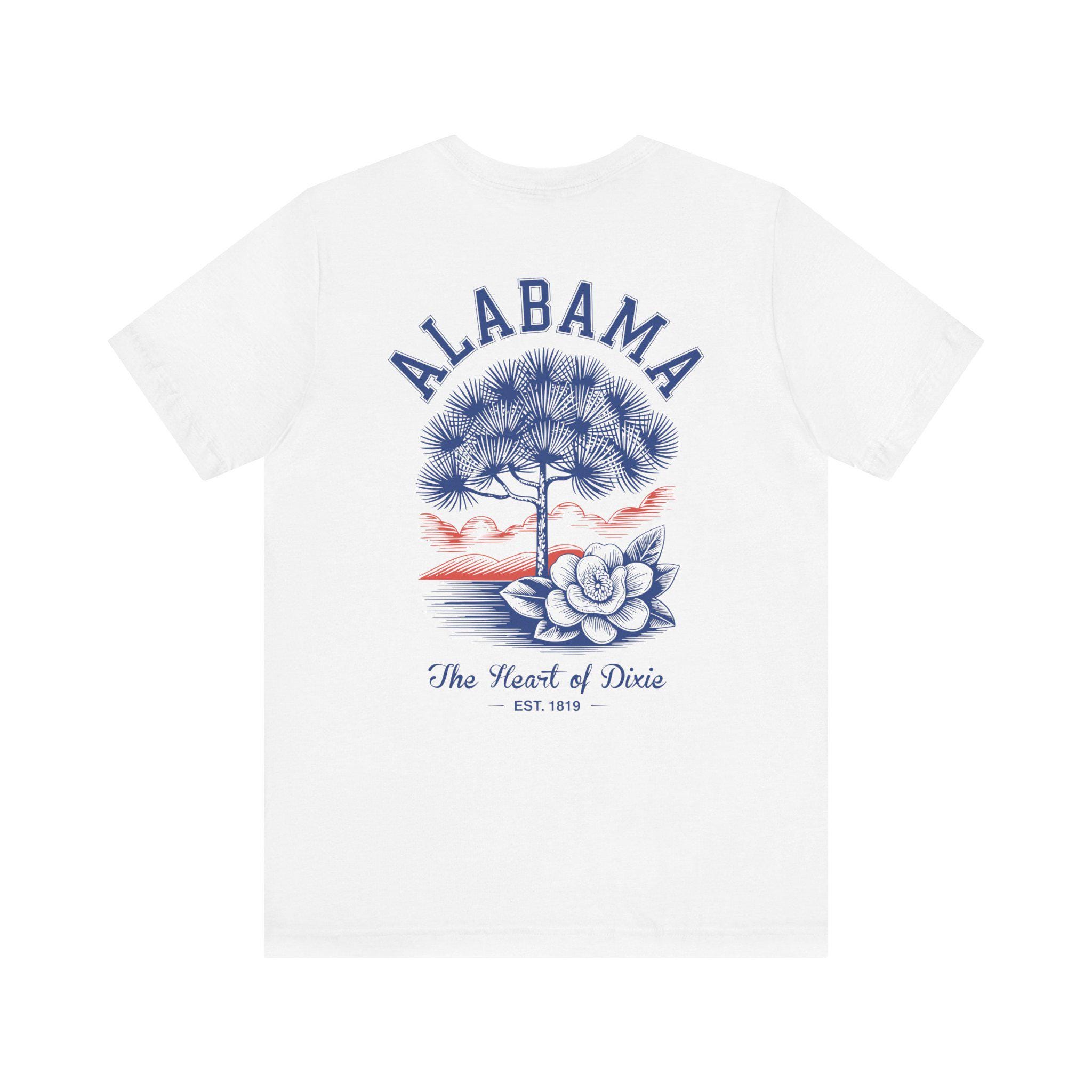 Alabama Graphic Tee, Vintage State Apparel, Heart of Dixie T-Shirt, Souvenir Shirt, Gift for Alabama Lovers, Casual Summer Wear