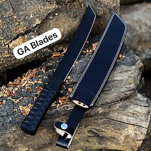 Handmade D2 Tool Steel Tanto Knife Custom D2 Tanto With Leather Sheath-Best For Gift