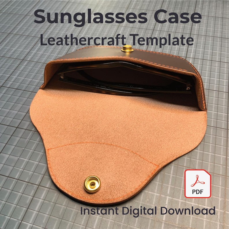 PDF Leather Sunglasses Case Pattern – DIY Template & Tutorial | Hand