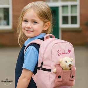 Sac à dos personnalisé avec prénom pour enfant maternelle cadeau anniversaire rentrée fille garçon