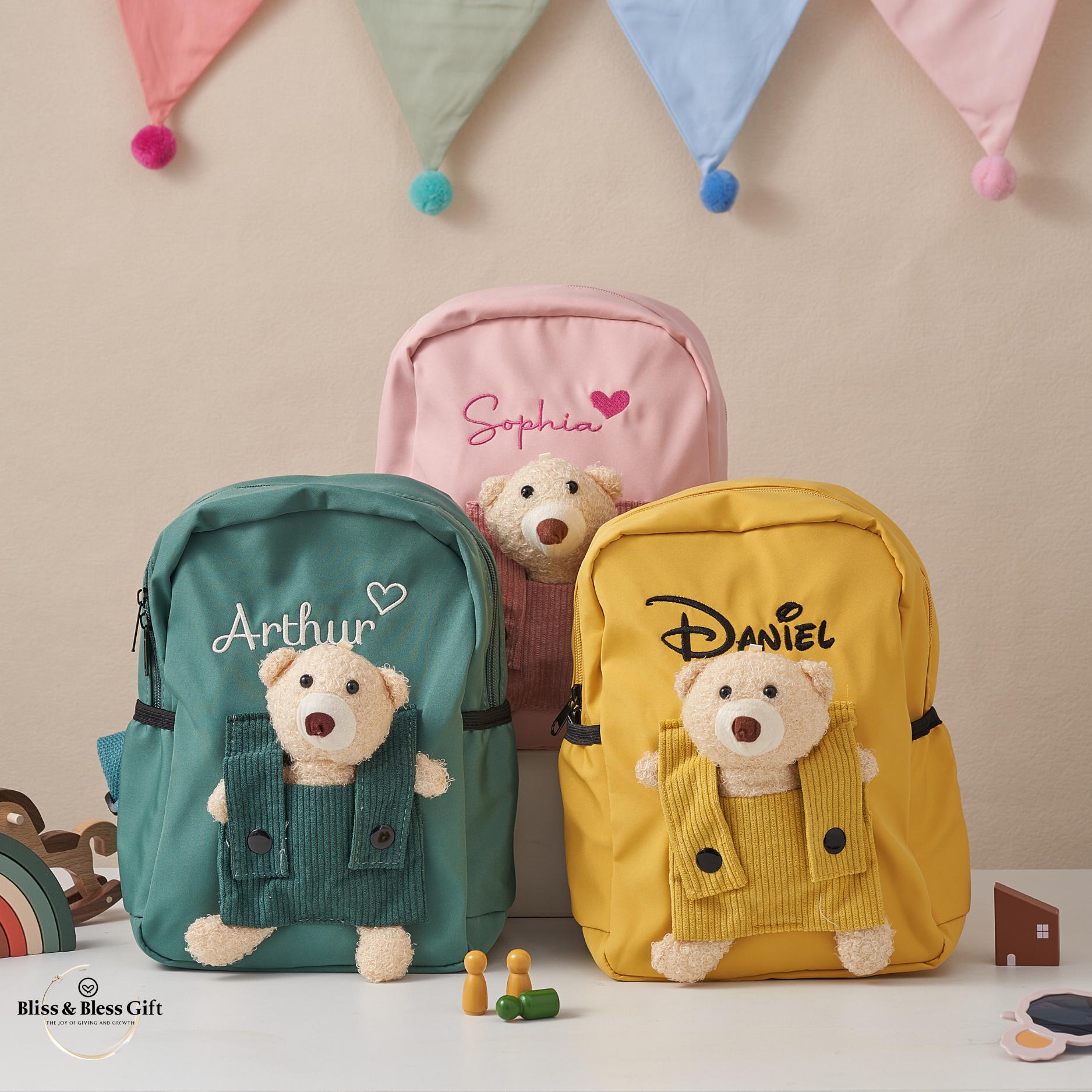 Custom Kids Backpack With Name Personalized Preschool Toddler School Bag Birthday Gifts for Children Back to School Gifts for Girls Boys
