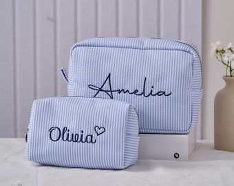 Neceser personalizado con iniciales bolsa de maquillaje regalo dama de honor neceser de viaje bolsa grande cosméticos