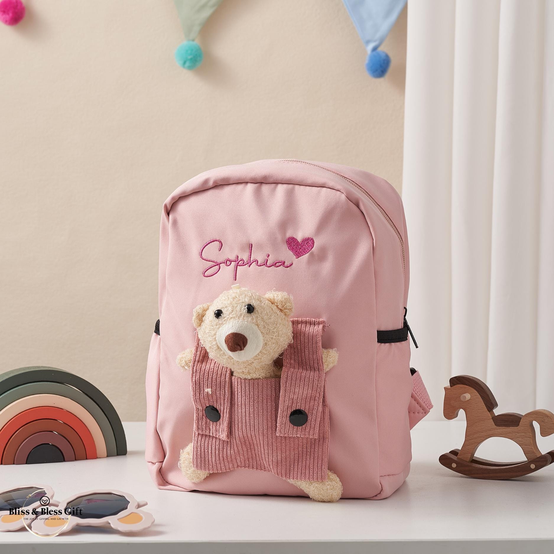 Custom Kids Backpack With Name Personalized Preschool Toddler School Bag Birthday Gifts for Children Back to School Gifts for Girls Boys