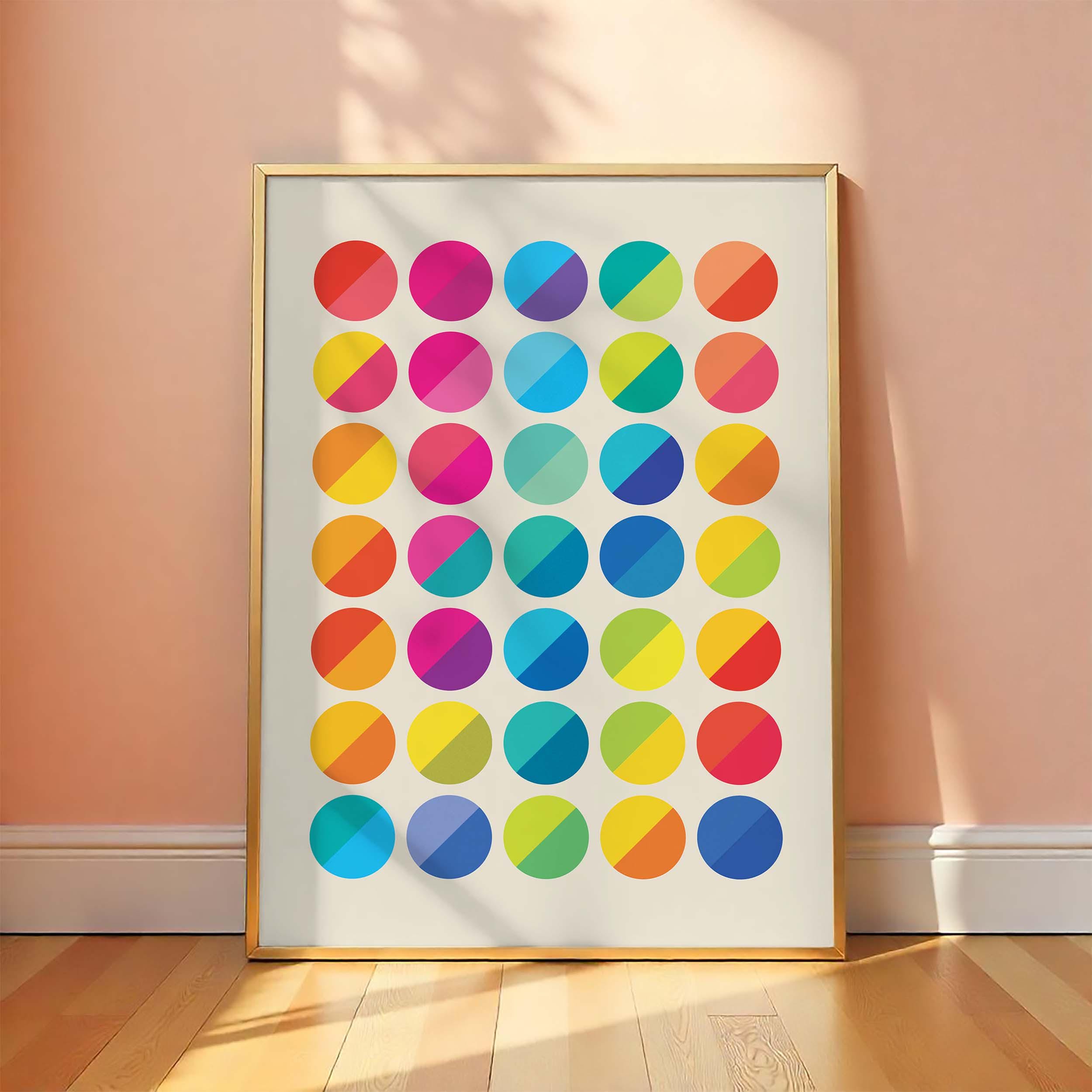 Circle Grid Print – Modern Dopamine Wall Art