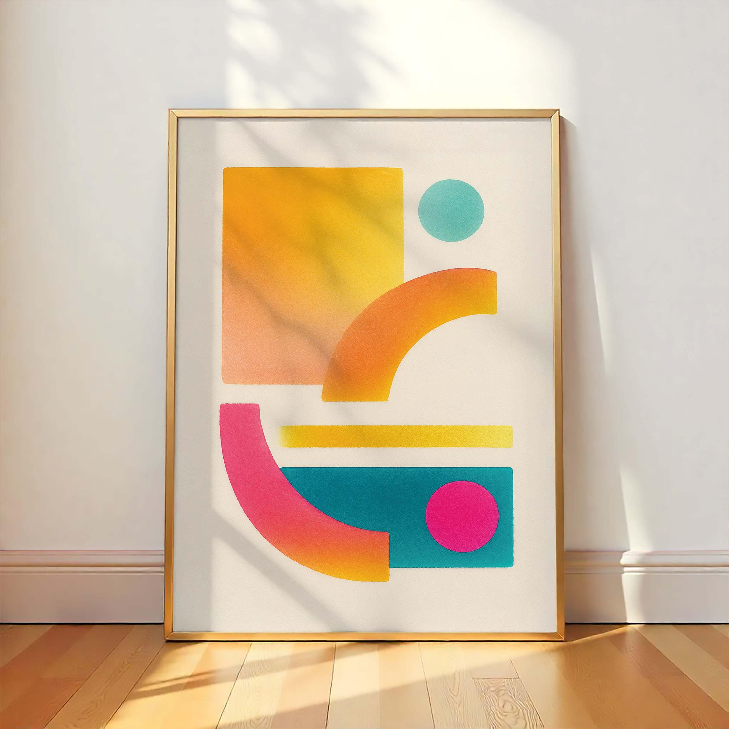 Colourful Geometric Wall Art Print (Digital)