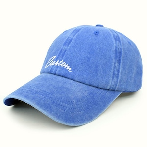 Gorra de béisbol con letras bordadas personalizadas, gorra de copa suave, gorra de ala curva, sombrero de vaquero antiguo, unisex
