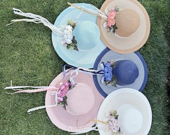 Ladies lace straw hat wide-brimmed summer beach vacation travel straw hat fisherman hat