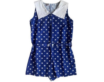 Hip to be Square Blue Playsuit