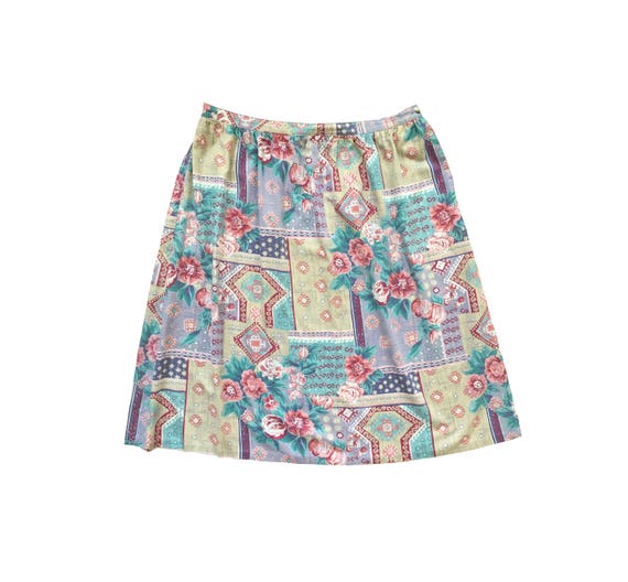 Mixed Prints Midi Skirt | Etsy