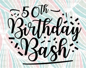 Download 50th birthday svg | Etsy
