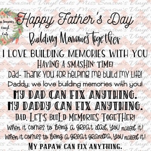 Father's Day bundle, Hammer Designs, Nailed it, Thank you for building my life, if dad can't fix it no one can, Dad, svg,dxf,png,eps