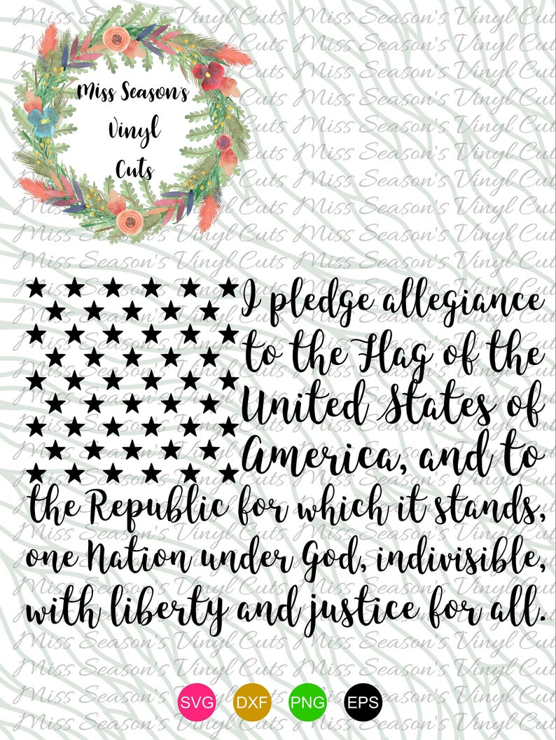 Download Pledge of Allegiance SVG Png Dxf EPS Pledge of Allegiance ...