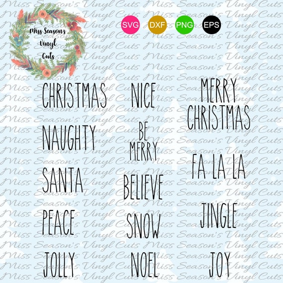 Download Free Christmas Words Svg Cut File Ornament Words Svg Eps Png Etsy SVG DXF Cut File
