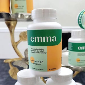 Emma Gut Health Supplement 60 Capsules with Magnesium Vitamin D Quercetin and Berberine for Digestive Balance