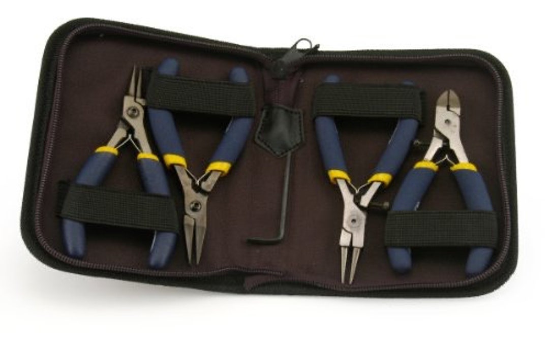 Jewelry Plier Set, Beadalon Beadstrom 4 Pc Tool Kit, Chain Nose Pliers