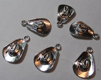 Cowboy Hat Charms, Silver Cowboy Hat, Hat Charms, Western Charm, Cowboy, Cowgirl, Wild West Charm, Rodeo Charm, Stetson Hat, 10 - 100