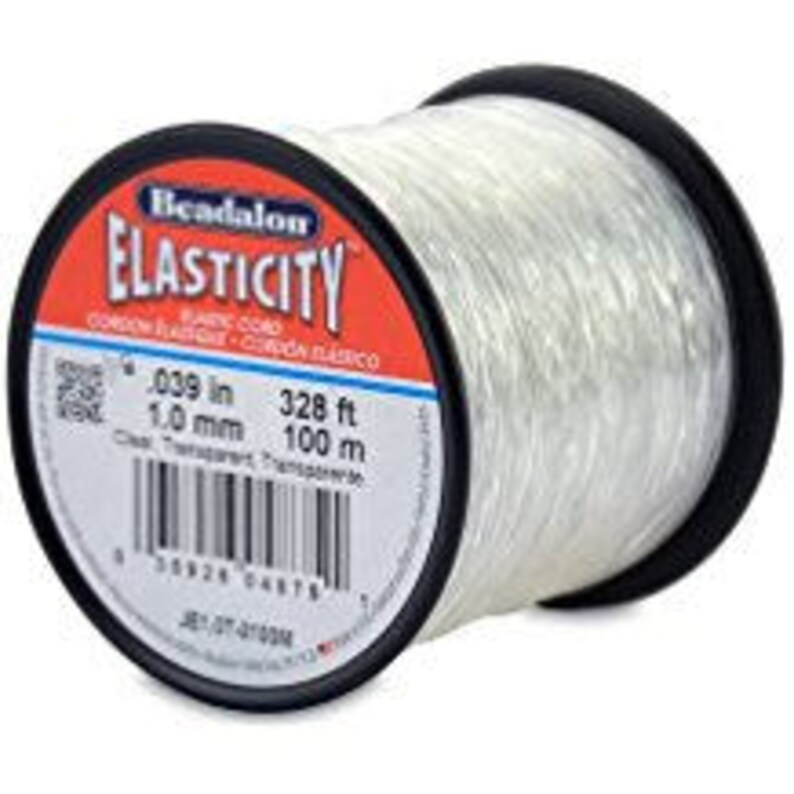 Bulk Spool Elasticity 100m 100 Meter Bulk Beadalon ELASTICITY 1.0mm 100 meter Beadalon Elasticity 1 mm Elasticity Elastic Stretch Cord
