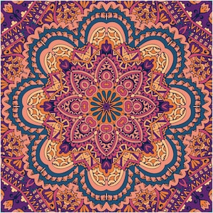 Luxury Mandala Mehndi Floor Wrap | Indian Wedding Dance Floor Printable Decor & Party Accessory