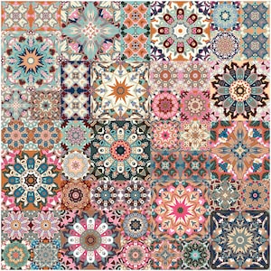 Colorful Mandalas Wedding Dance Floor Wrap Design (Digital Download)