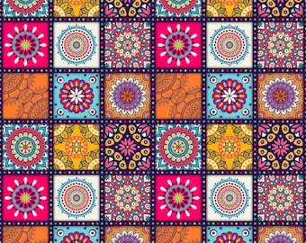 Colorful Floral Seamless Pattern | Wedding Dance Floor Design | | Printable File | Instant Download