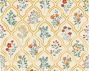 Floral Dance Floor Wrap Design | Indian Wedding Floor Art | Rajasthani Botanical Gold Digital Download | Elegant Home Decor