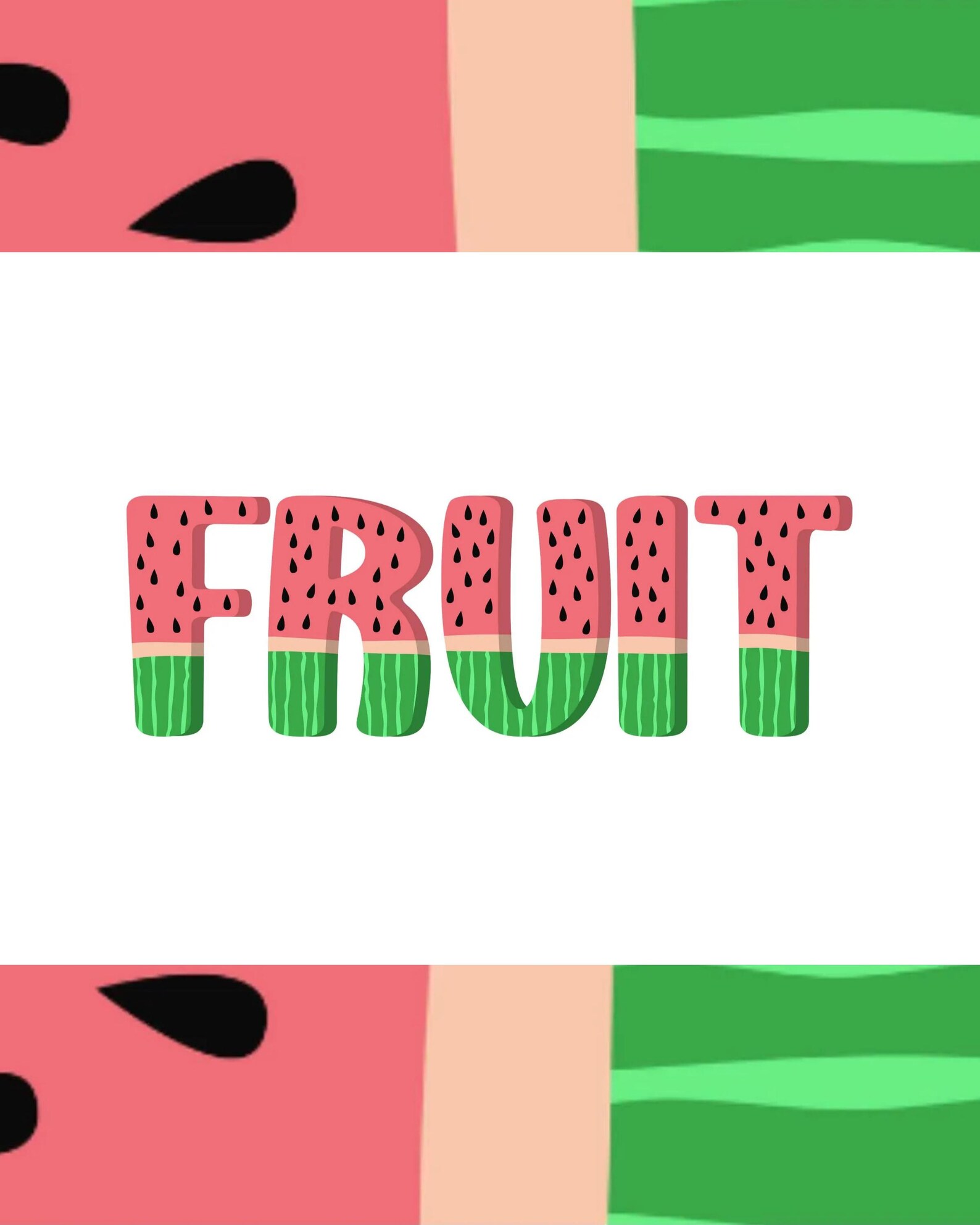 Watermelon Alphabet PNG SVG — Fruity Clipart Letters & Numbers - Etsy