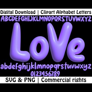 Bubble paarse letters en cijfers PNG SVG, lettertype Bubble, opblaasbaar alfabet, Chinky roze letters, Canva-lettertype, Cricut-alfabet, Clipart-lettertype