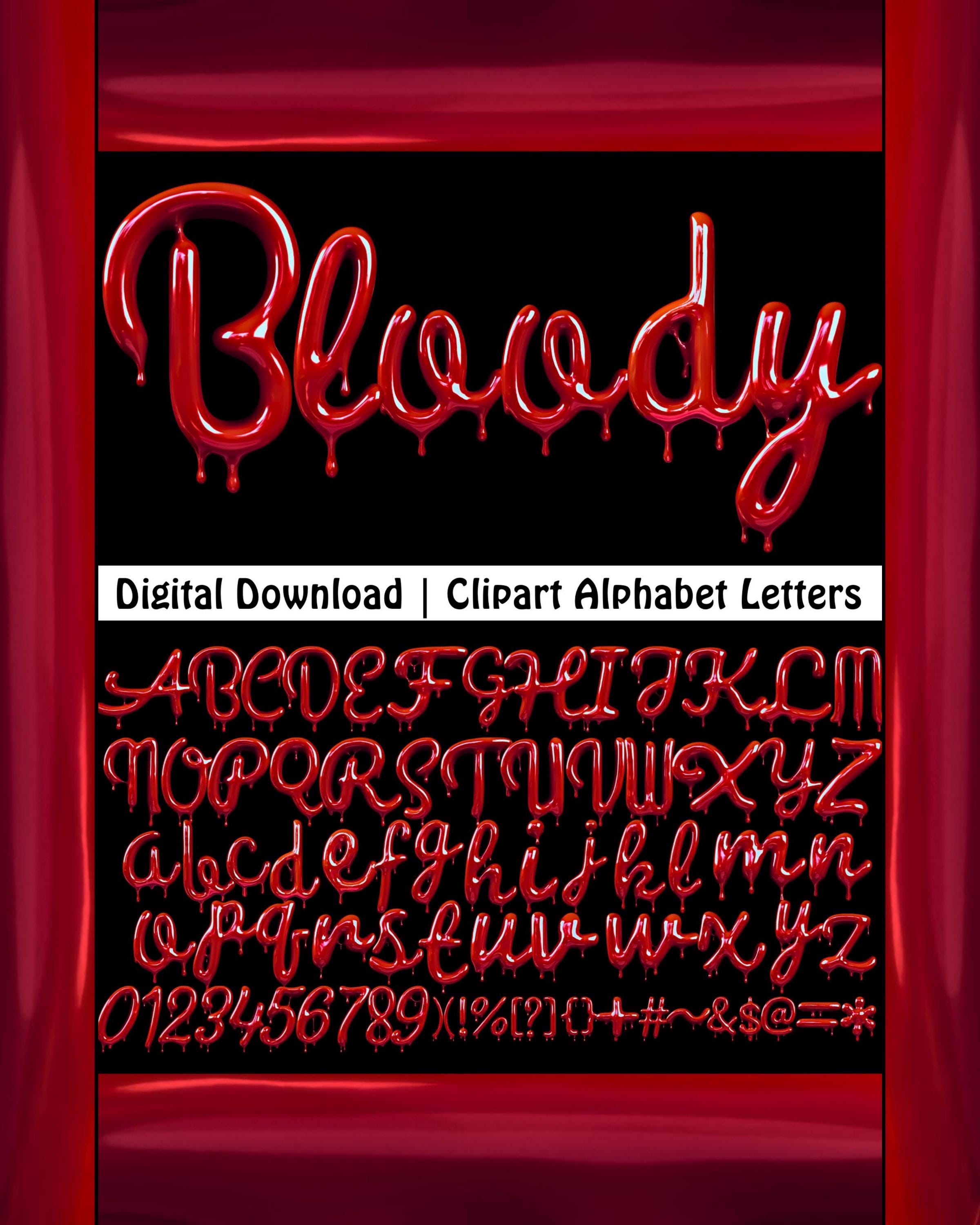 Bloody Letters - Etsy