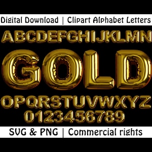 Gouden bellenletters PNG SVG, gouden lettertype, chroom alfabet, metalen letters, 3D bellenlettertype, gouden dikke alfabet cricut, canvas, Adobe