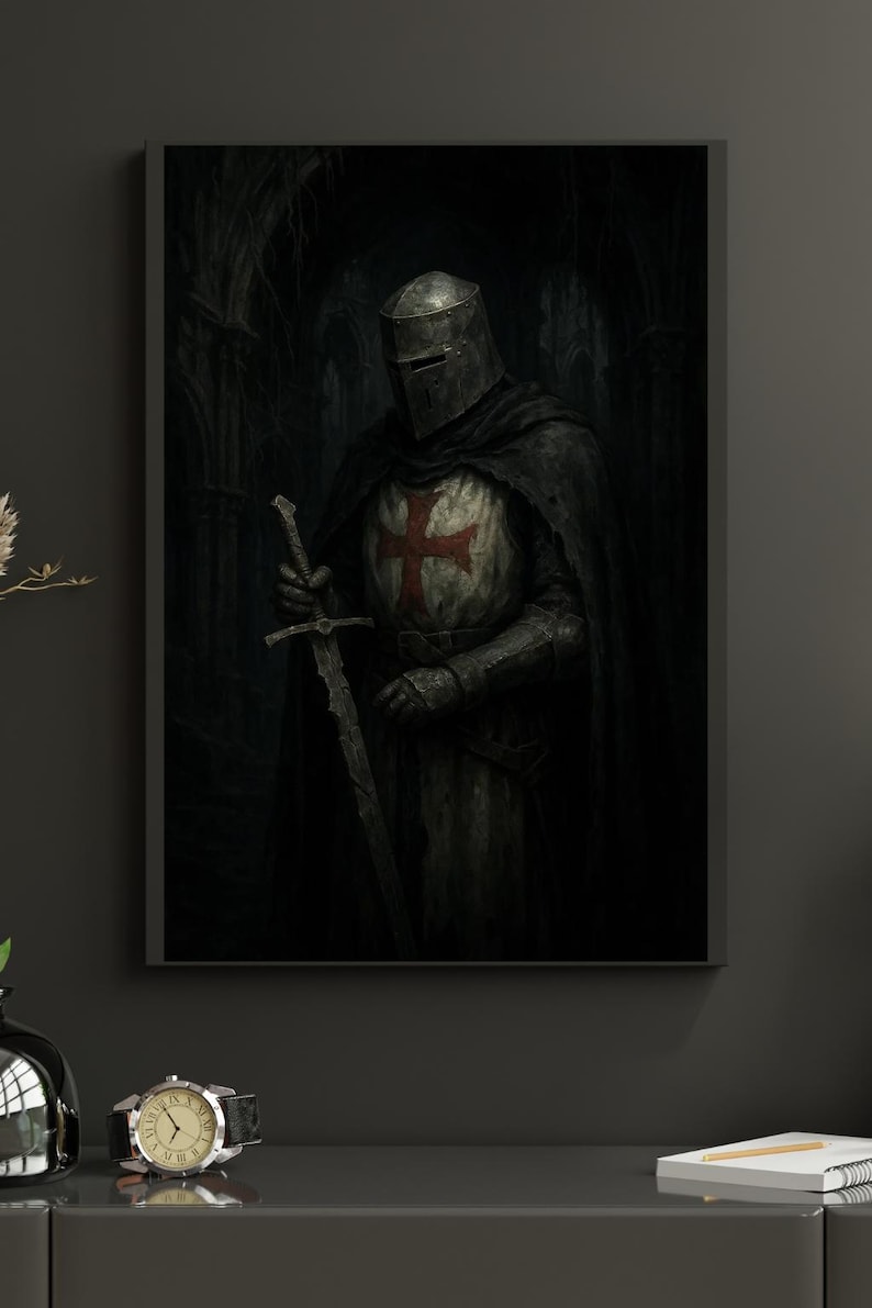 Dark Templar Knight – Medieval Fantasy Digital Art Print | Gothic ...