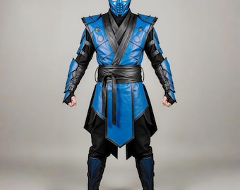 Sub Zero Sinn Origami Cosplay Kostüm: Handgefertigte Leder Ninja Rüstung