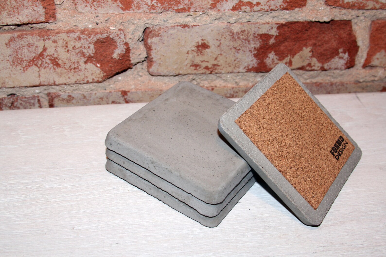 Set of 4 Concrete Coasters standard Etsy