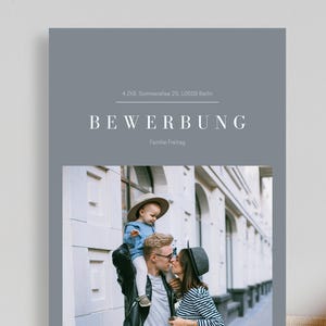 Solicitud de apartamento moderno para familias (Word y Apple Pages), carta de presentación, perfil breve, portada, declaración del inquilino, liquidación de atrasos de alquiler.