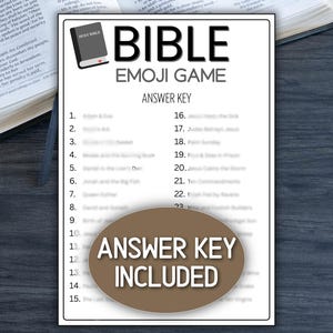 Bijbel Emoji-spel Kerkactiviteit voor kinderen Tieners Volwassenen Kerk Jeugdgroep Bijbelstudie Trivia Christian afbeelding 4
