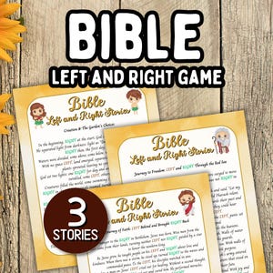 Juego de la Biblia Izquierda Derecha Juegos de la Iglesia de la Escuela Dominical Juegos de la Biblia de Izquierda Derecha Juegos de Grupos de Jóvenes Juegos de Estudio Bíblico Historia de la Biblia de Izquierda Derecha Cristiana