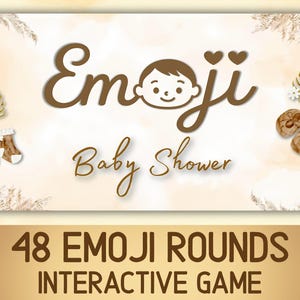 Emoji Baby Shower PowerPoint Game, Funny Virtual Baby Shower Game Emoji Baby Shower Game Virtual Zoom Baby Shower Games Baby Shower Quiz PPT