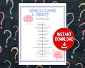Which Came First Trivia Game, Printable Quiz Sheets Work Office Ice Breaker Adult Questions and Answers for Party