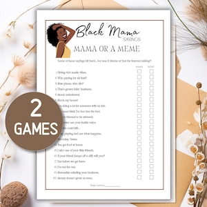 Black Momma Sayings Game, Meme Games Babyshower Spelletjes Black Girl Things Black Momma Say Black Mama Sayings Game Black People Antwoordsleutel PDF