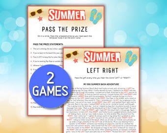 Summer Left Right Game | Pass the Prize | Beach Left Right Game | Summer Gift Exchange Game | Summer Game | Summer Left Right Party Game