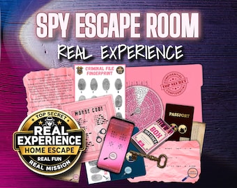 Escape Room Teen Girl Birthday Kit Game Spy Escape Room for Teens Kids Escape Room Secret Agent Spy at Home Escape Rooms Birthday for Tween