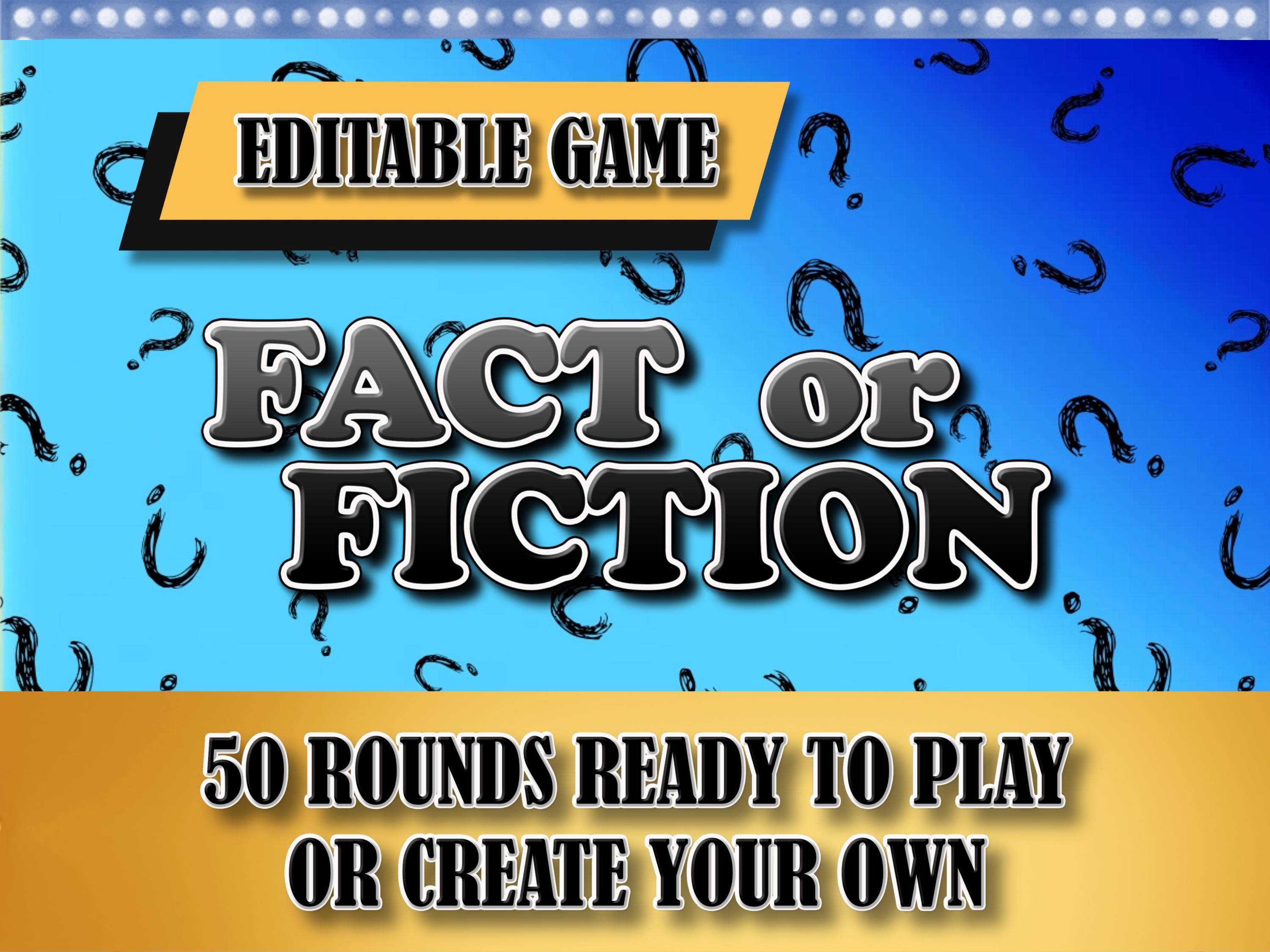 Fact Checking Games Fact or Fiction Game Powerpoint Games for Teachers Work Family Games ...